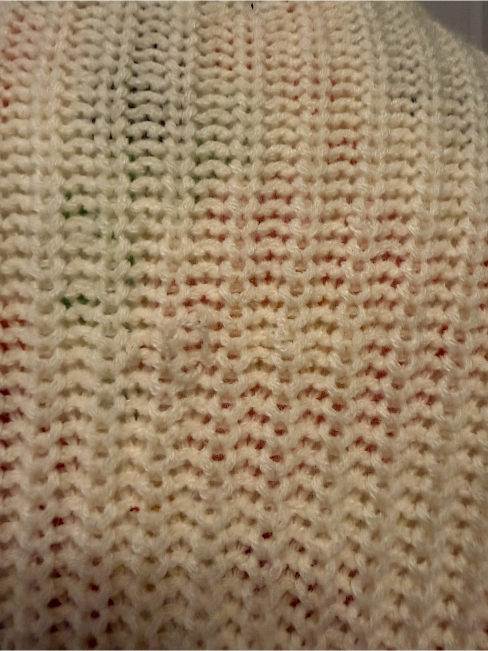 Forever 21 Cream Cardigan with Burgundy Star Accents - Picture 4 of 7